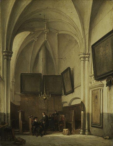 Johannes Bosboom The vestry of St. Stevens Church in Nijmegen oil painting picture